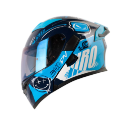 Casco Hro 3400Dv Evo Razor Azul Oscuro Visor Iridium Azul
