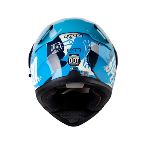 Casco Hro 3400Dv Evo Razor Azul Oscuro Visor Iridium Azul