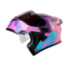 Casco Hro 3400Dv Evo Razor Morado Fucsia Visor Iridium Morado