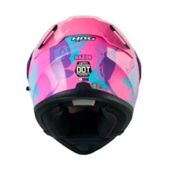 Casco Hro 3400Dv Evo Razor Morado Fucsia Visor Iridium Morado