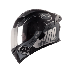 Casco Hro 3400Dv Evo Razor Negro Gris Visor Iridium Silver