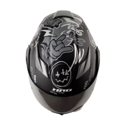 Casco Hro 3400Dv Evo Razor Negro Gris Visor Iridium Silver