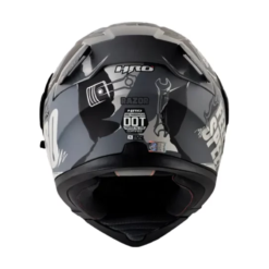 Casco Hro 3400Dv Evo Razor Negro Gris Visor Iridium Silver