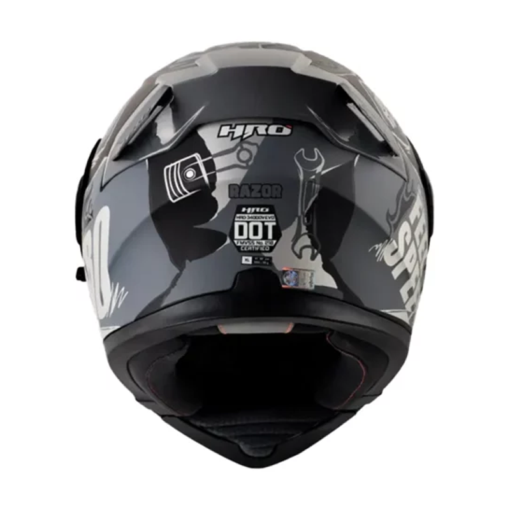 Casco Hro 3400Dv Evo Razor Negro Gris Visor Iridium Silver