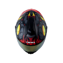Casco Hro 3480dv Evo Agrext Gris Oscuro Rojo Visor Iridium Rojo