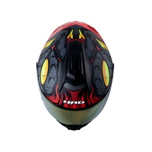 Casco Hro 3480dv Evo Agrext Gris Oscuro Rojo Visor Iridium Rojo