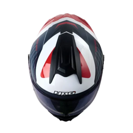 Casco Hro 3480dv Evo Rumble Blanco Rojo Visor Iridium Azul