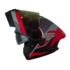 Casco Hro 3480dv Evo Rumble Gris Rojo Visor Iridium Rojo