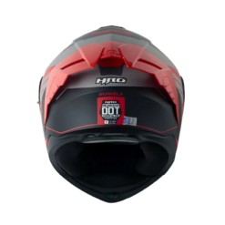 Casco Hro 3480dv Evo Rumble Gris Rojo Visor Iridium Rojo
