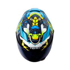 Casco Hro 514Dv Evo Hawardian Gris Amarillo Visor Iridium Azul