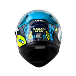 Casco Hro 514Dv Evo Hawardian Gris Amarillo Visor Iridium Azul