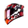 Casco Hro 514Dv Evo Hawardian Gris Oscuro Rojo Visor Iridium Rojo