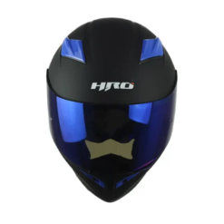 Casco Hro 514Dv Evo Solid Negro Azul Visor Iridium Azul