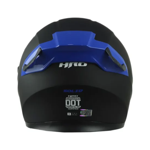 Casco Hro 514Dv Evo Solid Negro Azul Visor Iridium Azul