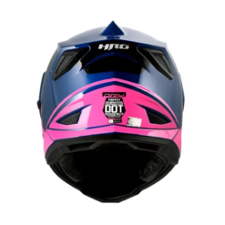 Casco Hro Mx-330Dv Dry Azul Fucsia Visor Iridium Morado