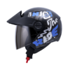 Casco Ich 102 Rider Negro Azul Visor Smoke