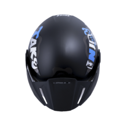 Casco Ich 102 Rider Negro Azul Visor Smoke