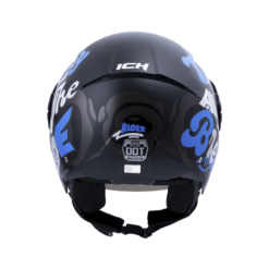 Casco Ich 102 Rider Negro Azul Visor Smoke
