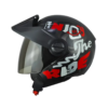 Casco Ich 102 Rider Negro Rojo Visor Smoke