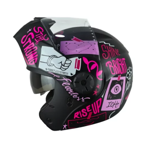 Casco Ich 3110 Kids Feel Negro Rosado
