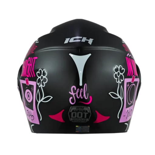 Casco Ich 3110 Kids Feel Negro Rosado