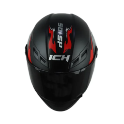 Casco Ich 501sp Crank Negro Rojo Visor Smoke
