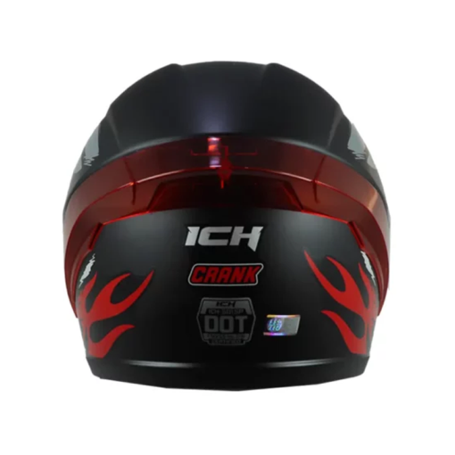 Casco Ich 501sp Crank Negro Rojo Visor Smoke