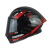 Casco Ich 503 Cyberpunk Negro Rojo Visor Smoke
