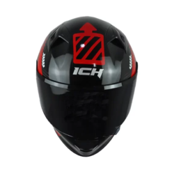Casco Ich 503 Cyberpunk Negro Rojo Visor Smoke