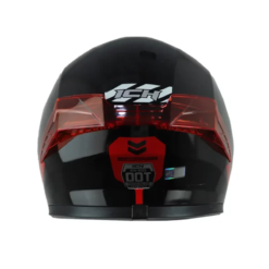 Casco Ich 503 Cyberpunk Negro Rojo Visor Smoke