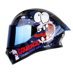 Casco Ich 503 Ed Special Brave Azul Oscuro Rosado Visor Azul