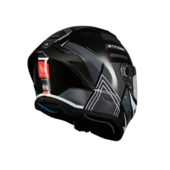 Casco Mt Stinger 2 Tron B12 Negro Gris Brillo