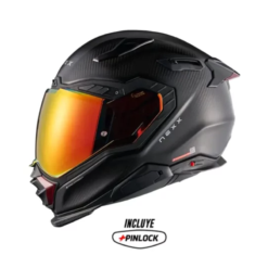 Casco Nexx Wst3 Carbon Zero Pro Negro Visor Iridium Rojo