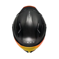 Casco Nexx Wst3 Carbon Zero Pro Negro Visor Iridium Rojo