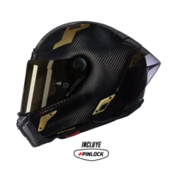 Casco Nolan X-804 Rs Ultra Carbon Aureo 330 Negro Dorado Visor Dorado