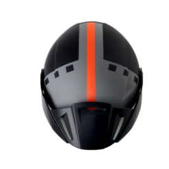 Casco Shaft 212 Ditto Negro Naranja Visor Iridium Rojo