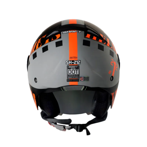 Casco Shaft 212 Ditto Negro Naranja Visor Iridium Rojo