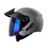 Casco Shaft 212 Solid Gris Oscuro Negro Visor Iridium Azul