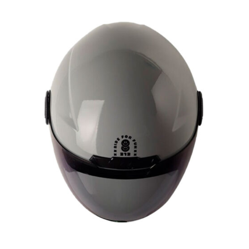 Casco Shaft 212 Solid Gris Oscuro Negro Visor Iridium Azul