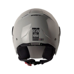 Casco Shaft 212 Solid Gris Oscuro Negro Visor Iridium Azul