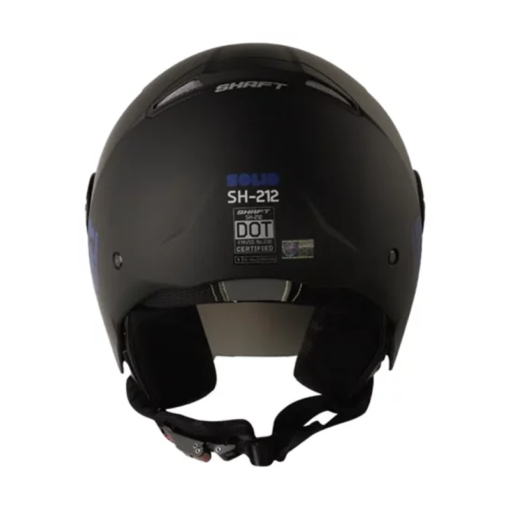 Casco Shaft 212 Solid Negro Azul Visor Iridium Azul 1