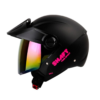 Casco Shaft 212 Solid Negro Fucsia Visor Iridium Morado