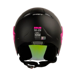 Casco Shaft 212 Solid Negro Fucsia Visor Iridium Morado