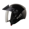 Casco Shaft 212 Solid Negro Gris Visor Iridium Silver