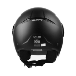 Casco Shaft 212 Solid Negro Gris Visor Iridium Silver