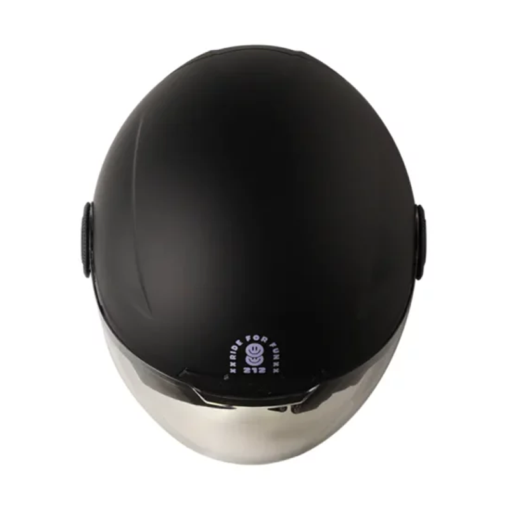 Casco Shaft 212 Solid Negro Morado Claro Visor Iridium Morado