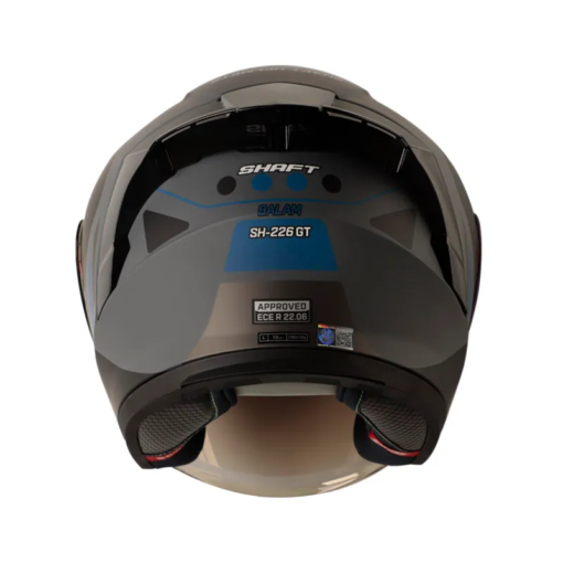 Casco Shaft 226 Gt Balam Gris Oscuro Azul Visor Iridium Azul