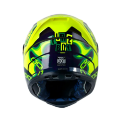 Casco Shaft 502sp Fire_Boy Morado Amarillo Visor Iridium Morado