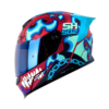 Casco Shaft 502sp Fire_Boy Rojo Azul Visor Iridium Azul