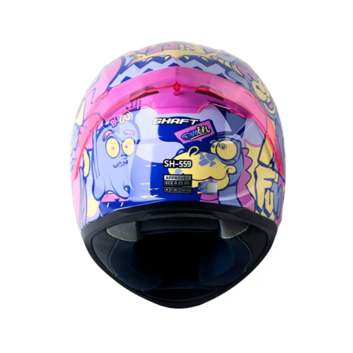 Casco Shaft 559 Dimon Morado Rosado Visor Iridium Morado